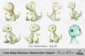 Cute Baby Dinosaur Clipart Bundle