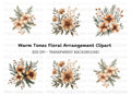 Winter Floral Pine Clipart Bundle