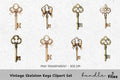 Vintage Skeleton Keys Clipart Bundle