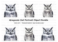 Majestic Horned Owl Clipart Bundle