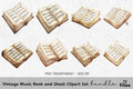 Vintage Music Book and Sheet Clipart Bundle