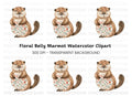 Charming Floral Otter Clipart Bundle