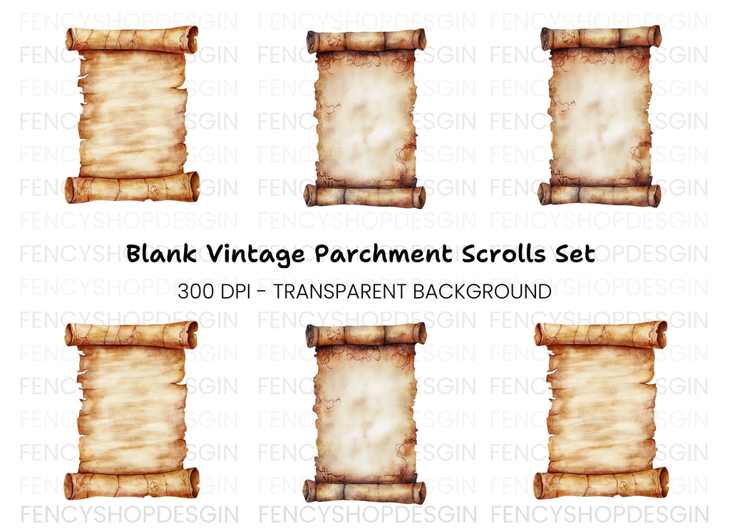 Vintage Scroll Clipart Bundle