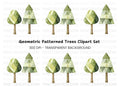 Geometric Tree Clipart Bundle