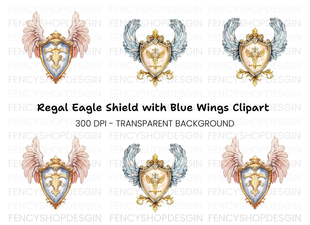 Angelic Shield Clipart Bundle