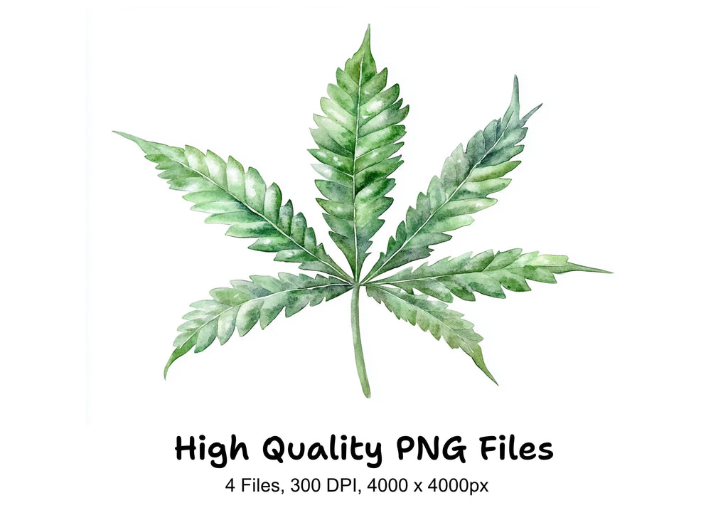 Cannabis Leaves Clipart Bundle