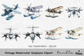 Vintage Seaplane Clipart Bundle