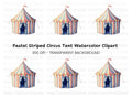 Pastel Circus Tent Clipart Bundle