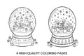 Christmas Science Snow Globe Coloring Books