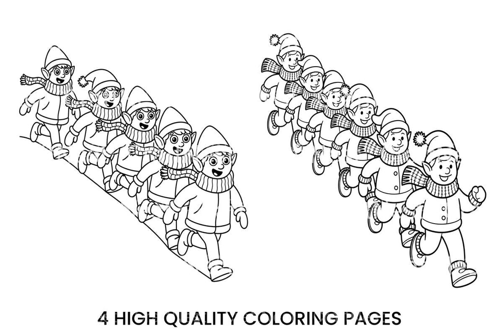 Christmas ElvesFun Coloring Books
