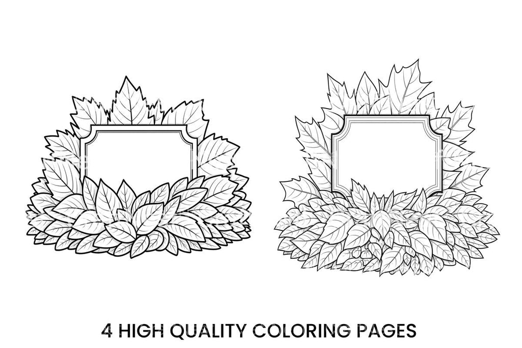 Leafy Frames Coloring Books