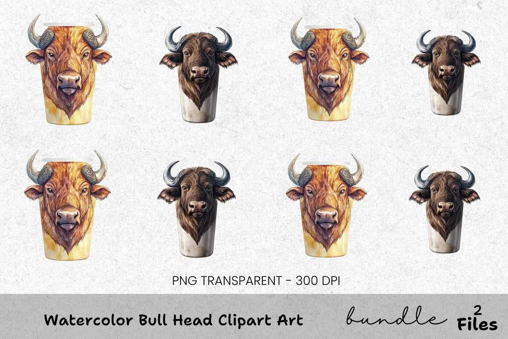 Bull Head Clipart Bundle
