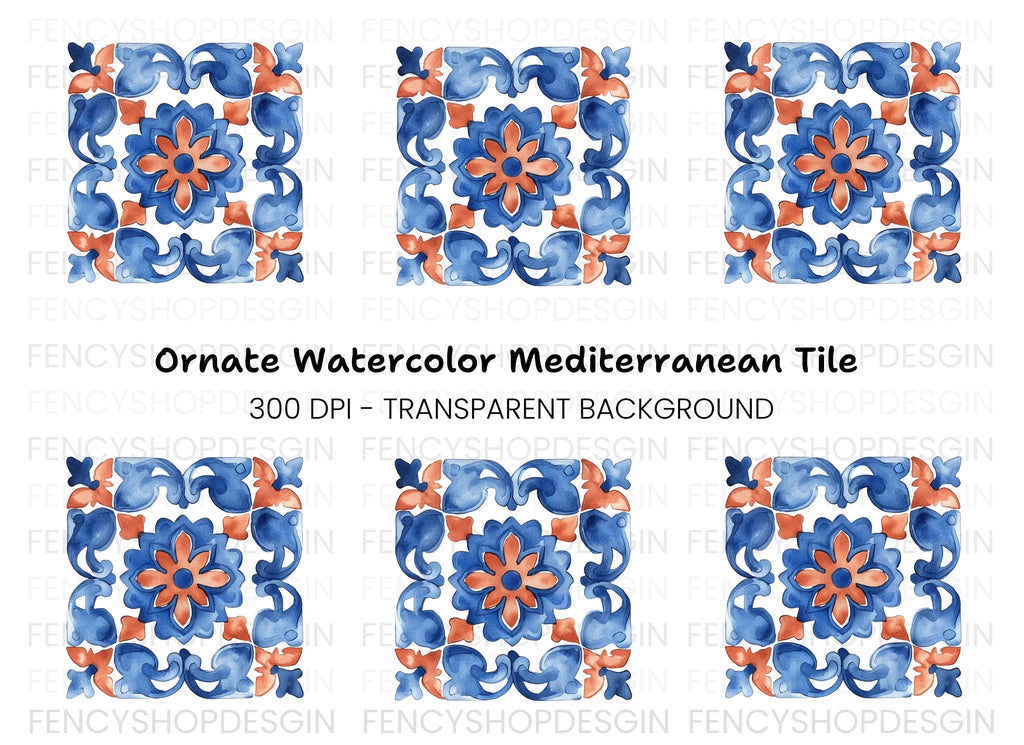 Portuguese Tile Clipart Bundle