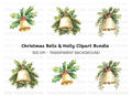Festive Christmas Bells Clipart Bundle