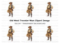 Traveler with Bag Clipart Bundle