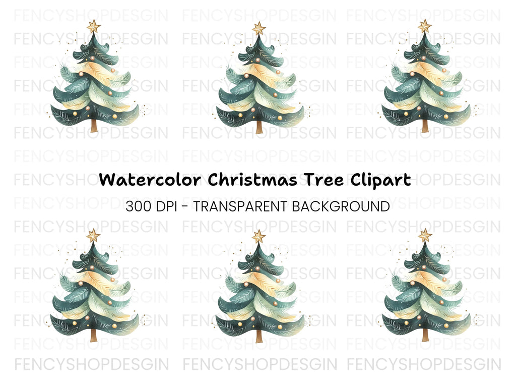 Christmas Tree Clipart Bundle