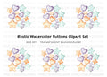 Cute Pastel Heart and Star Beads Clipart Bundle