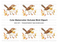 Cute Bird on Branch Clipart Bundle