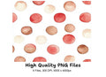 Red Brown Dot Clipart Bundle