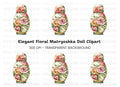 Floral Matryoshka Doll Clipart Bundle