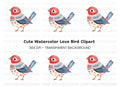 Cute Folk Bird Clipart Bundle