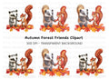 Autumn Forest Friends Clipart Bundle