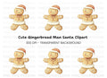 Cute Gingerbread Man Christmas Clipart Bundle