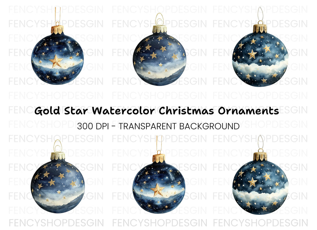 Christmas Ornaments Clipart Bundle