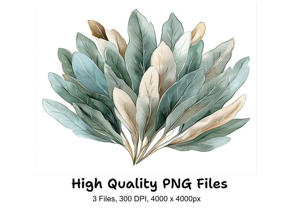 Lush Green Foliage Clipart Bundle
