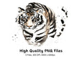 Ink Wash Tiger Clipart Bundle
