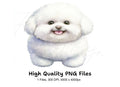 Cute Bichon Frise Puppy Clipart Bundle