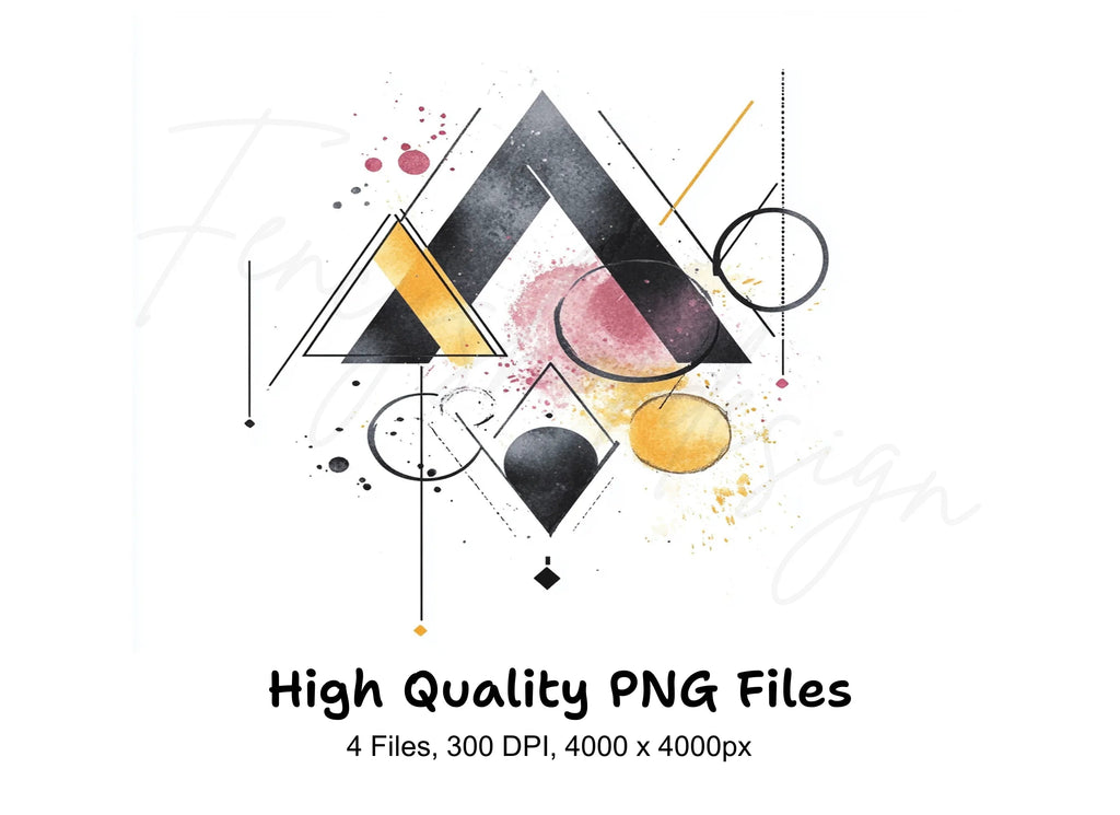 Abstract Geometric Designs Clipart Bundle