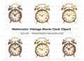Vintage Alarm Clock Clipart Bundle