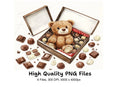 Teddy Bear with Chocolate Box Clipart Bundle