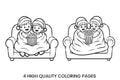 Cozy Christmas Movie Night Coloring Books