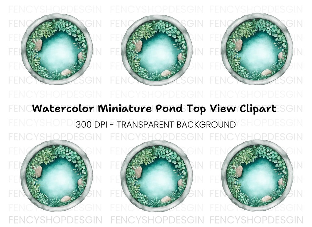 Garden Pond Clipart Bundle