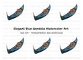 Elegant Venetian Gondola Clipart Bundle