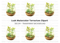 Succulent Terrarium Clipart Bundle