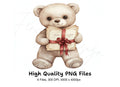 Cute Teddy Bear with Book Clipart Bundle