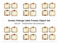 Vintage Christmas Labels Clipart Bundle