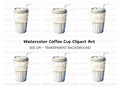 Coffee Cup with Straw Clipart Bundle