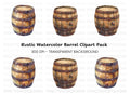Wooden Barrels Clipart Bundle