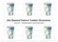 Diamond Pattern Tumbler Clipart Bundle