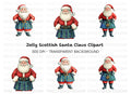 Scottish Santa Claus Clipart Bundle