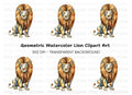 Geometric Lion Clipart Bundle