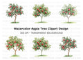 Red Apple Orchard Clipart Bundle