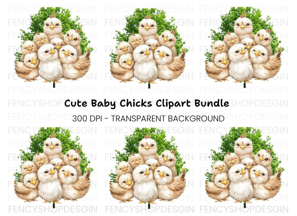 Adorable Baby Chicks Clipart Bundle