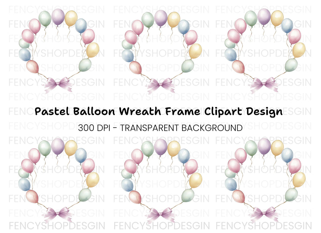Balloon Frame Clipart Bundle