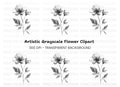 Monochrome Flower Clipart Bundle
