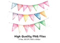 Pastel Bunting Flags Clipart Bundle
